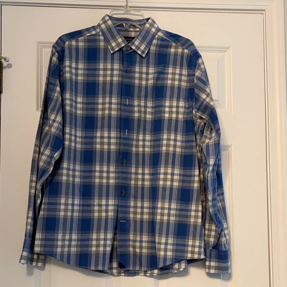 UNTUCKit Blue and White Checkered Men's Shirt
